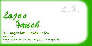 lajos hauch business card